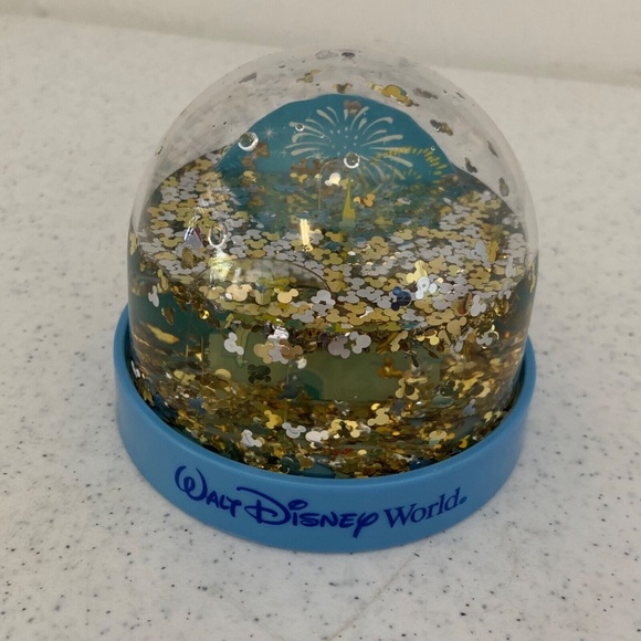 Walt Disney World Small Tinkerbell & Castle Mickey Head Plastic Snow Globe - Picture 7 of 12